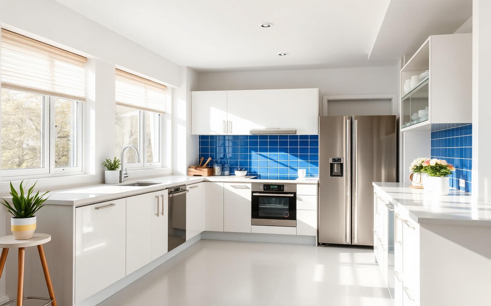 Sparkling clean kitchen after a deep cleaning service